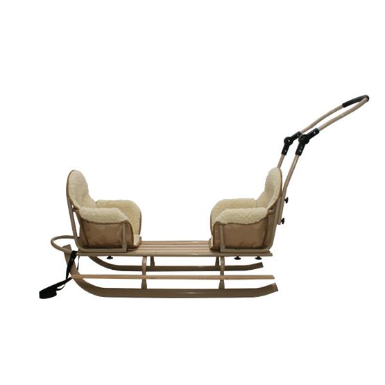 Sanie pentru gemeni Duo - culoare rosie scaun