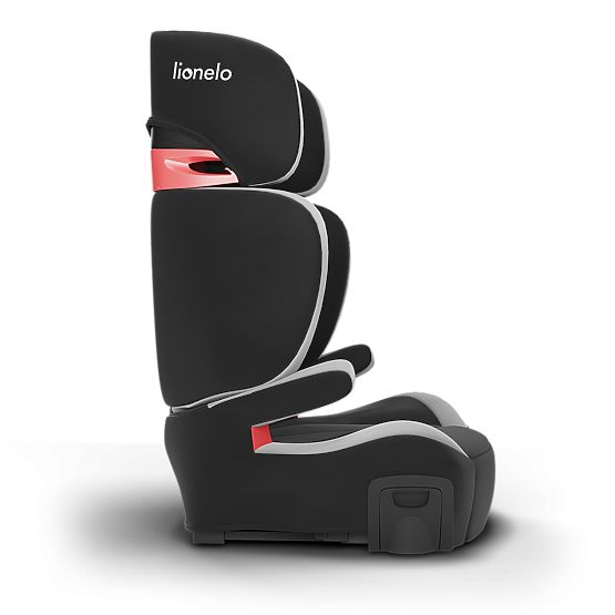 Scaun auto pentru copii LIONELO Hugo detalii din piele ecologică