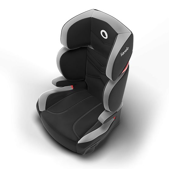Scaun auto pentru copii LIONELO Hugo detalii din piele ecologică