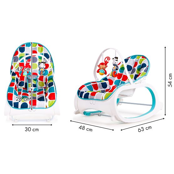 Scaun balansoar pentru copii colorat Oscar