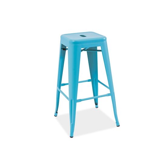 Scaun de bar LONG albastru