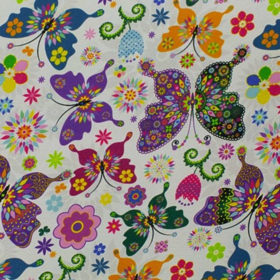 Scaun ergonomic pentru copii ajustabil la înălțimea de 119-142 cm - fluturi