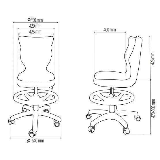 Scaun ergonomic pentru birou ajustabil pe înălțime 159-188 cm - gri