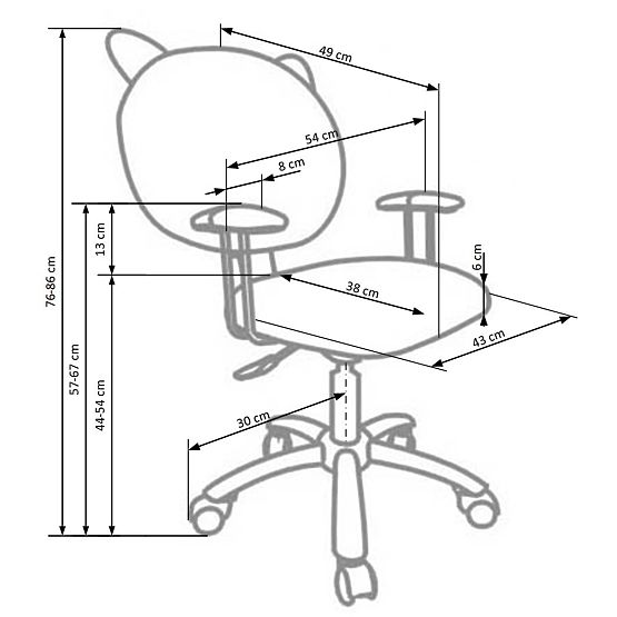 Scaun pentru copii Kitty - roz
