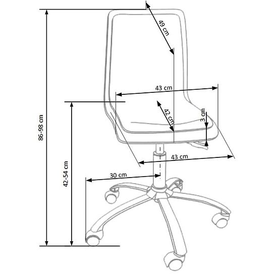 Scaun de birou pentru copii Fun