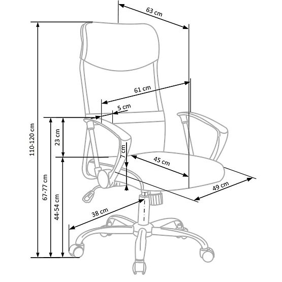 Scaun de birou Vire 2 - gri