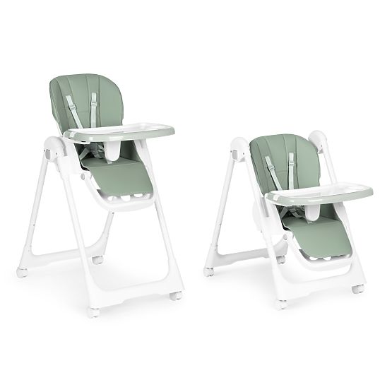 Scaun de hrănire cu înălțime reglabilă, piele ecologică, curele, tavă dublă ECOTOYS