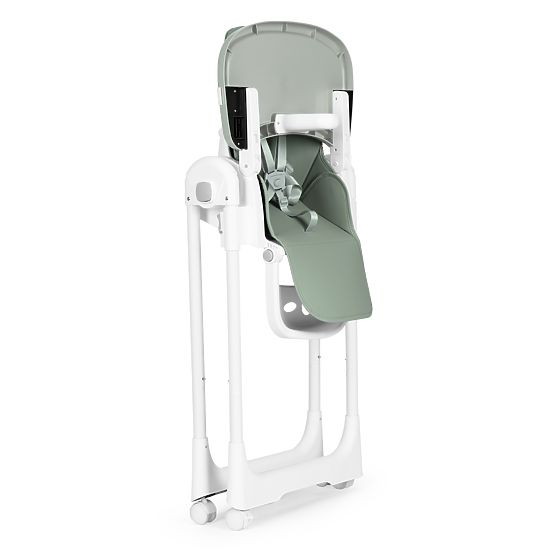 Scaun de hrănire cu înălțime reglabilă, piele ecologică, curele, tavă dublă ECOTOYS