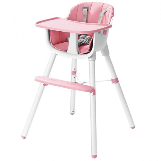Scaun de luat masa 2in1 Chloe - roz