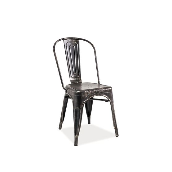 Scaun de luat masa LOFT negru supraîncărcat