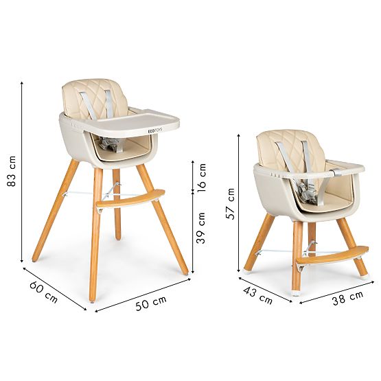 Scaun de luat masa Nela 2in1 - bej