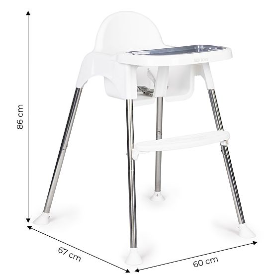Scaun de masă 2 în 1 cu tavă și centuri ECOTOYS
