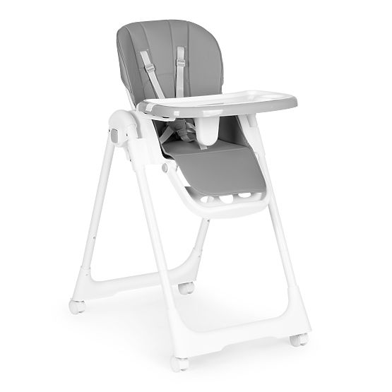 Scaun de masă cu înălțime reglabilă, piele ecologică, centuri de siguranță, tavă dublă ECOTOYS