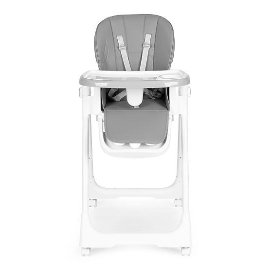 Scaun de masă cu înălțime reglabilă, piele ecologică, centuri de siguranță, tavă dublă ECOTOYS