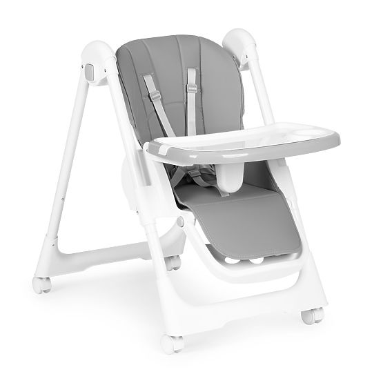 Scaun de masă cu înălțime reglabilă, piele ecologică, centuri de siguranță, tavă dublă ECOTOYS