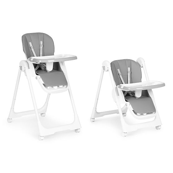 Scaun de masă cu înălțime reglabilă, piele ecologică, centuri de siguranță, tavă dublă ECOTOYS