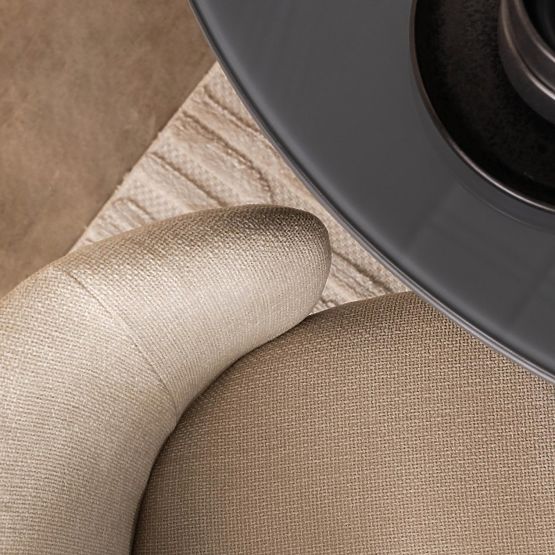 Scaun de masă Larisa, bej deschis/picioare negre