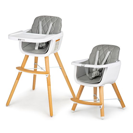 Scaun de masă Olivia 2in1 - gri