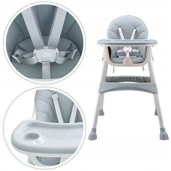 Scaun de masă Prima 2in1 - gri
