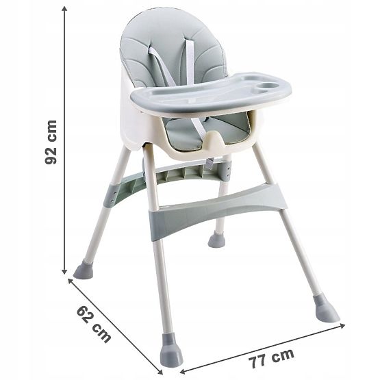 Scaun de masă Prima 2in1 - gri