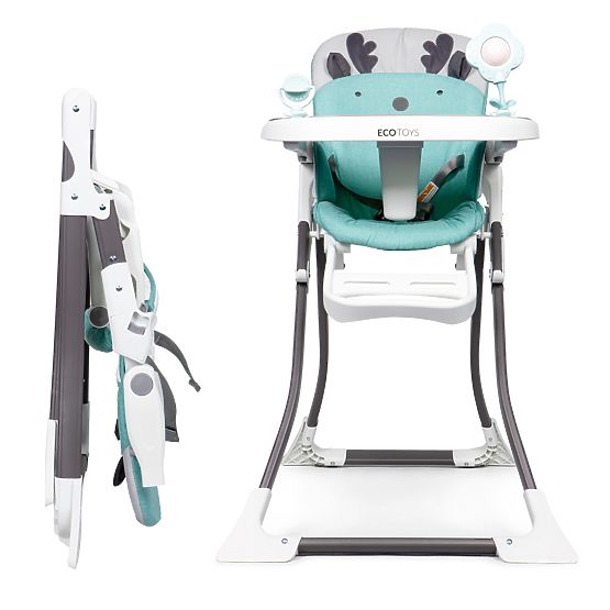 Scaun de masa ren - alb-turcoaz