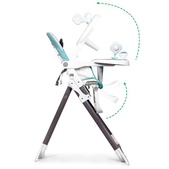 Scaun de masa ren - alb-turcoaz