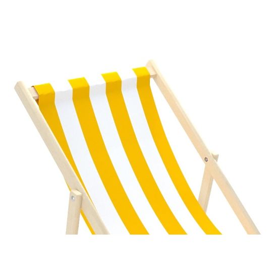 Scaun de plajă Stripes - galben-alb
