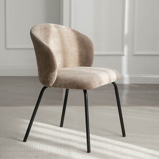 Scaun de sufragerie Larisa, maro/picioare negre