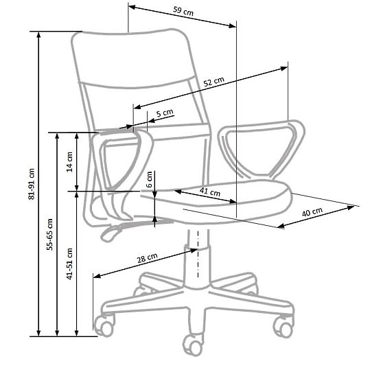 Scaun ergonomic pentru copii TIMMY roz