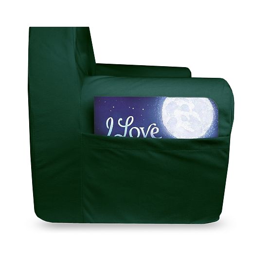 Fotoliu pentru copii cu urechiușe - verde închis