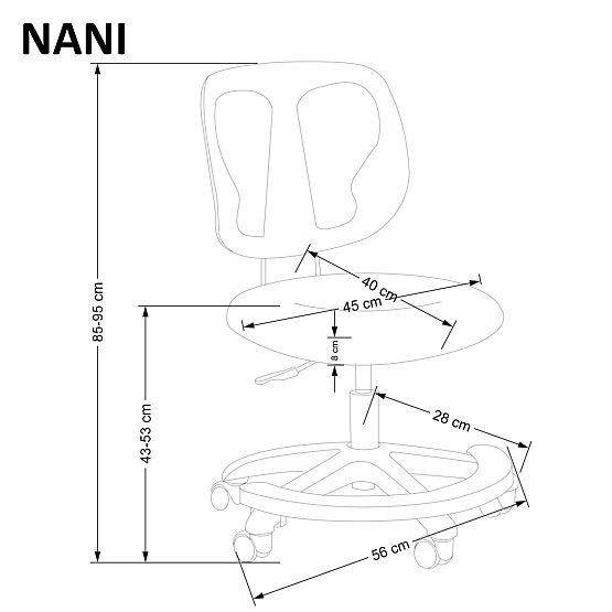 Scaun pentru copii NANI - gri