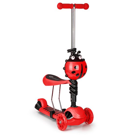 Scooter și bouncer Ladybug - roșu