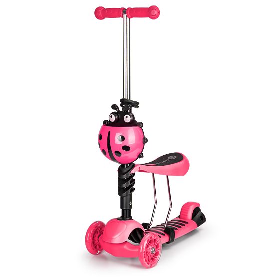 Scooter și bouncer Ladybug - roz