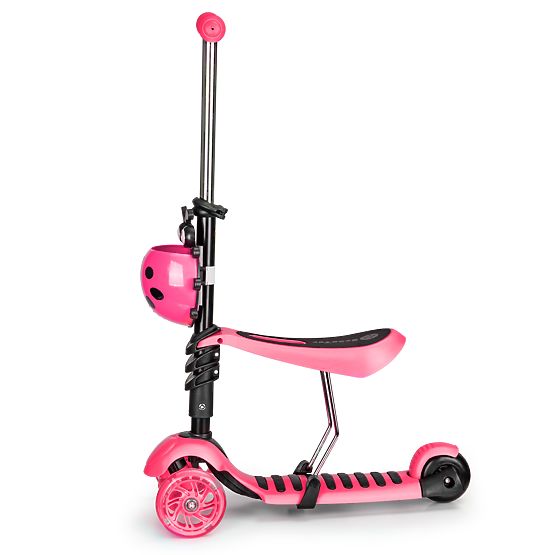 Scooter și bouncer Ladybug - roz