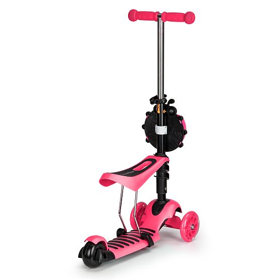 Scooter și bouncer Ladybug - roz