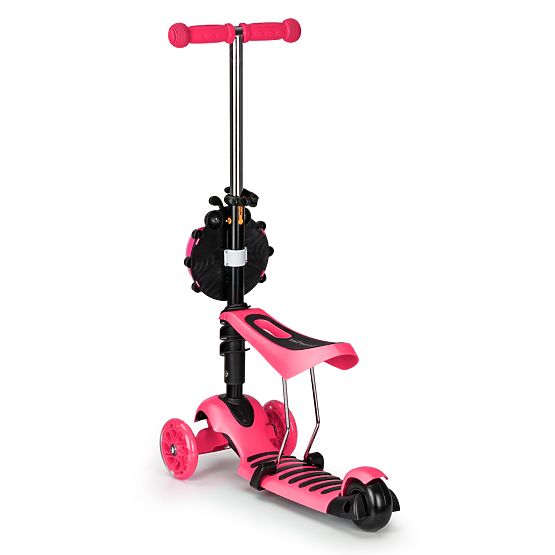 Scooter și bouncer Ladybug - roz