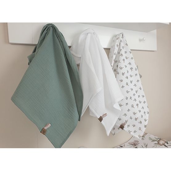 Scutece de muselina 3 buc - verde