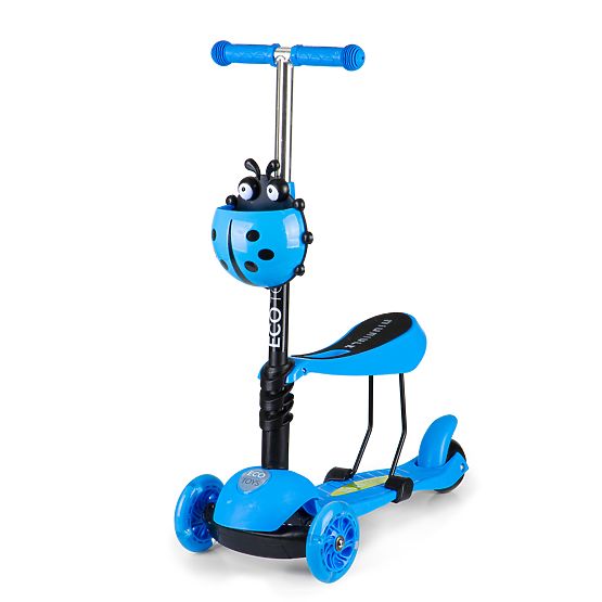 Scuter și bouncer pentru copii Ladybug - albastru