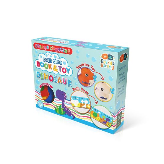 Set carte cu jucărie care își schimbă culoarea - Dinozaur