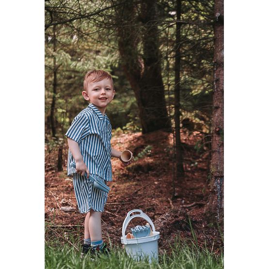 Set cutie cu nisip pentru inghetata - albastru