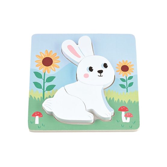 Set de 4 puzzle-uri din lemn Ferma