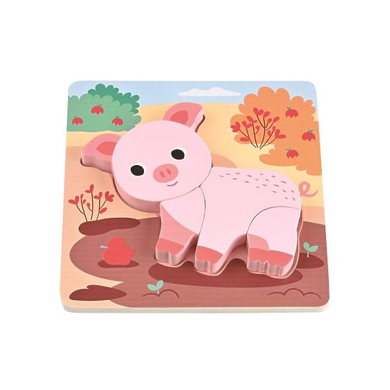 Set de 4 puzzle-uri din lemn Ferma