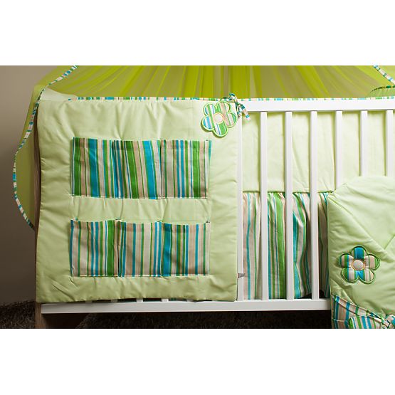 Set de așternuturi de pat pentru copii 120 x 90  cm.cu tema unor flori verzi