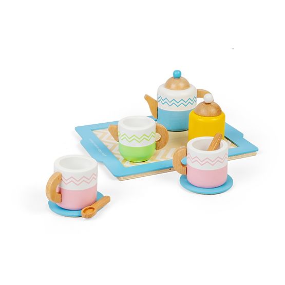 Bigjigs Toys Set de ceai cu tavă