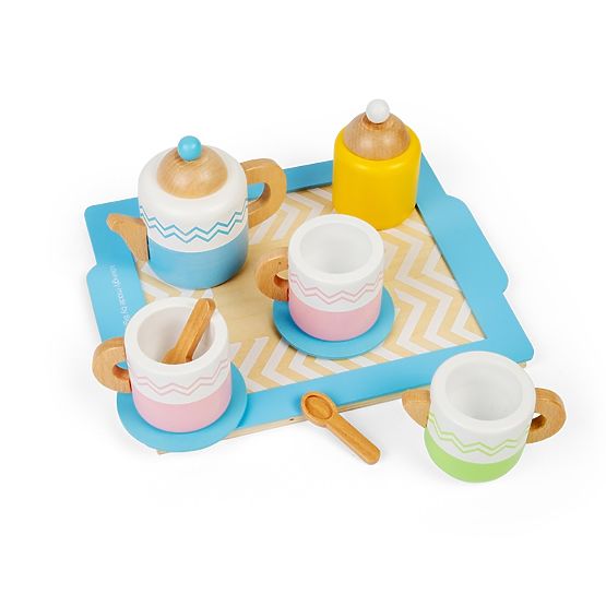 Bigjigs Toys Set de ceai cu tavă