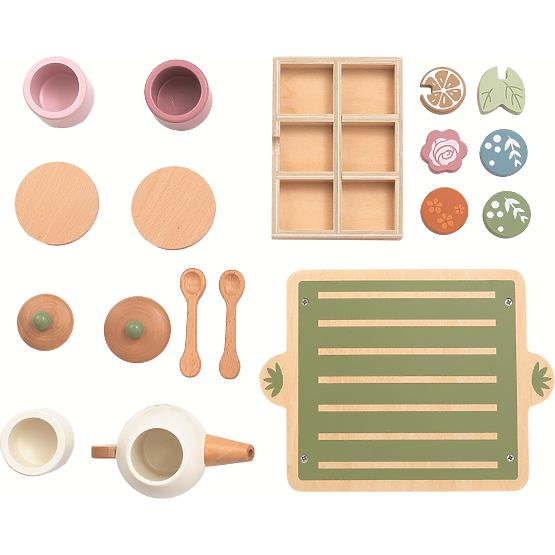 Set de ceai din lemn 2Kids Toys
