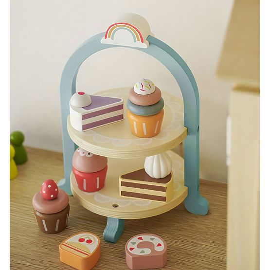Set de ceai și cafea cu dulciuri, cești, ceainic, tavă ECOTOYS