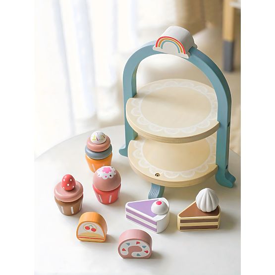 Set de ceai și cafea cu dulciuri, cești, ceainic, tavă ECOTOYS
