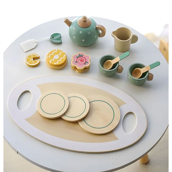Set de ceai și cafea cu dulciuri, cești, ceainic, tavă ECOTOYS