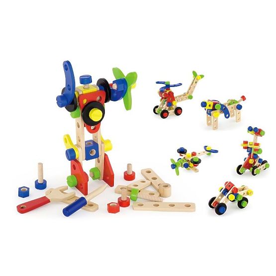 Kit de construcție din lemn - 68 buc